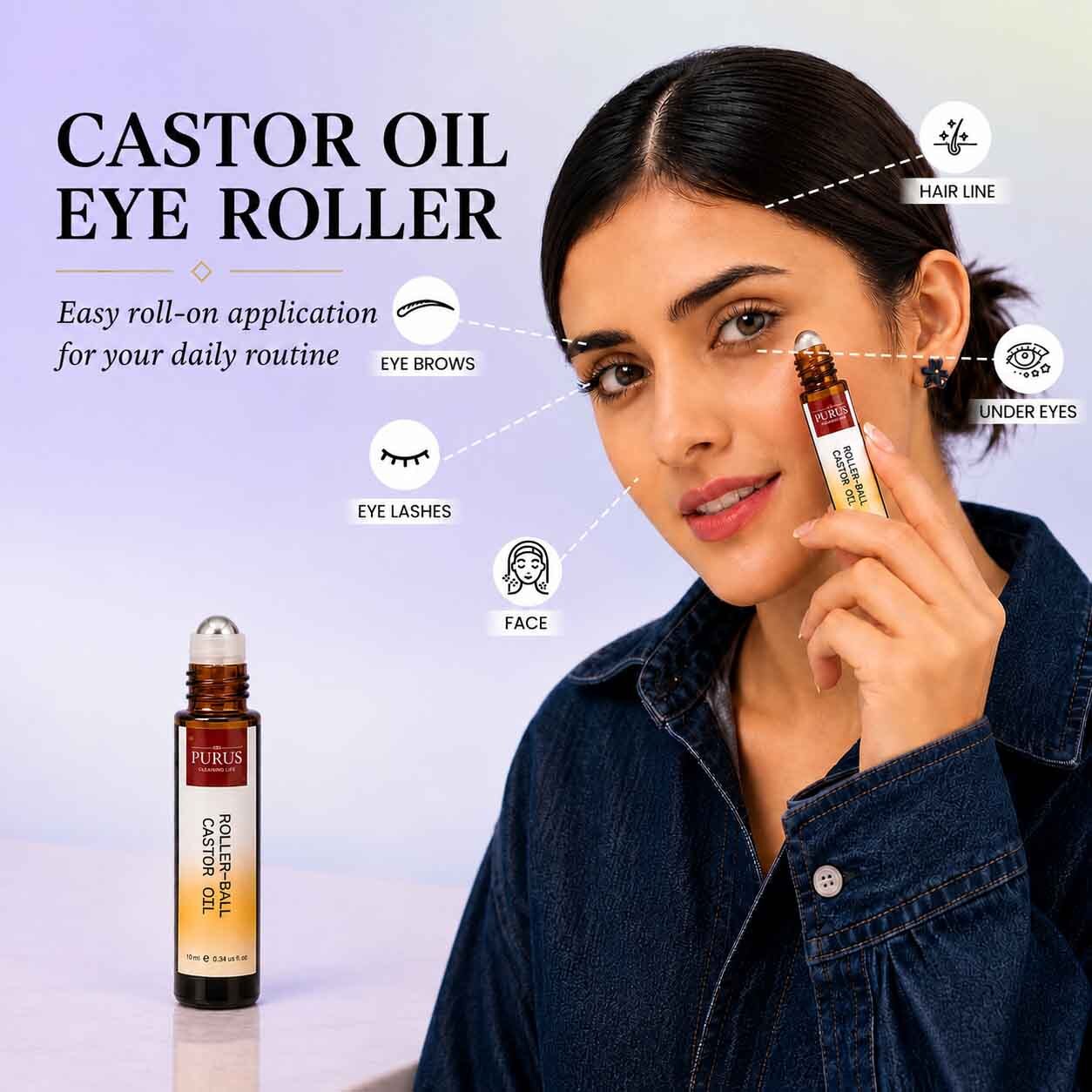 Castor Oil Roller for face