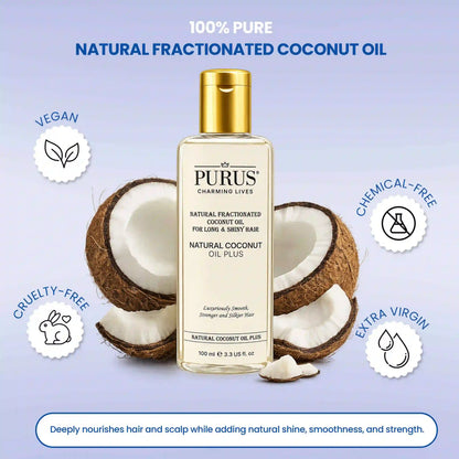 PURUS Fractionated Coconut Oil for Lush & Scaly Hair,