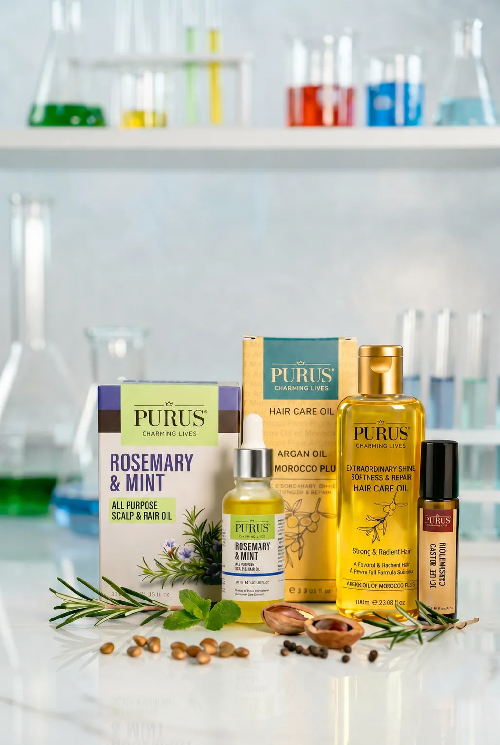 Purus Castor, argan and rosemary oil