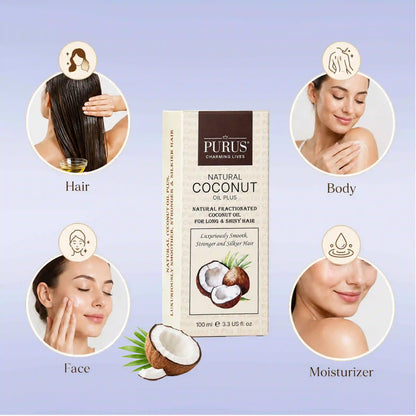 Purus Natural Coconut Oil Plus product box 